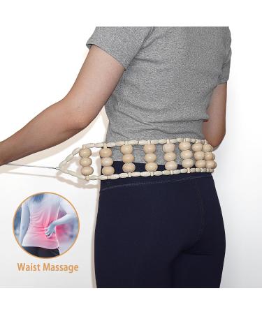 Eco Beech Wood Massage Roller & Extra Gun Roller - Self-Massage Device for Neck Back Legs & Cellulite Relief | Sustainable Wood - Buy Online on GoSupps.com