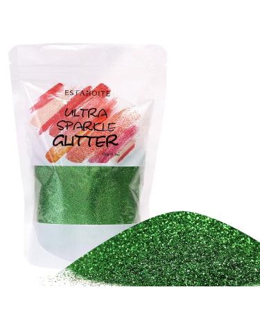 150g Extra Fine Glitter, Holographic Ultra Fine Glitter Powder for Resin, Tumblers, Makeup Face Eye Hair Body, Crafts Painting Arts, Nail Art DIY Decoration (Dark Green)