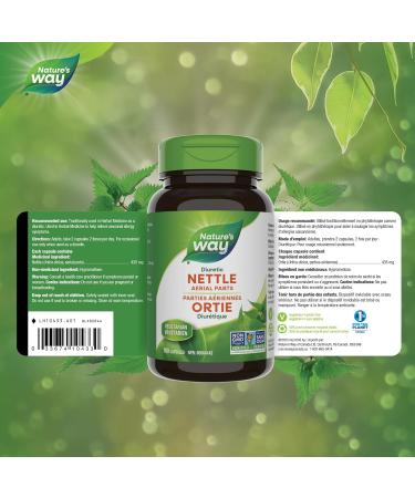 Nature's Way Nettle Herb - Nettle Leaf - Diuretic Support - Allergy Support - 100 Vegetarian Capsules - Buy Online on GoSupps.com