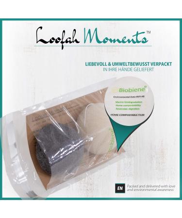 Loofah Moments Konjac Sponge | Natural Vegan Facial Care | Gentle Peeling & Make-Up Remover for Pimples & Blackheads | Plastic-Free Konjac Face Sponge - Buy Online on GoSupps.com
