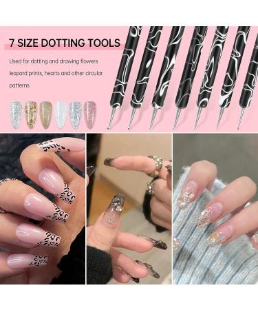 START MAKERS Nail Art Brushes Kit - 7pcs Double Ended Design Pen Set - Buy Online on GoSupps.com