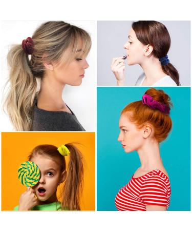 Buy Kucosy 50-Piece Velvet Hair Tie Set | Colorful Scrunchies & Elastic Hair Accessories for Women & Girls - International Shipping Available - Buy Online on GoSupps.com