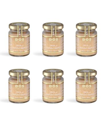 DOS Tartufi - White Truffle Sauce 80g x 6 | Handmade & Authentic | Natural Flavors | Ideal for Bruschetta, Dishes, Eggs & Veg