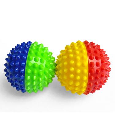 2x DBT skills hedgehog ball |Magnetic high stress acupressure ball |For stress relief or massage |against tension and for more mobility and concentration (4 colors) 4 colors 32 mm