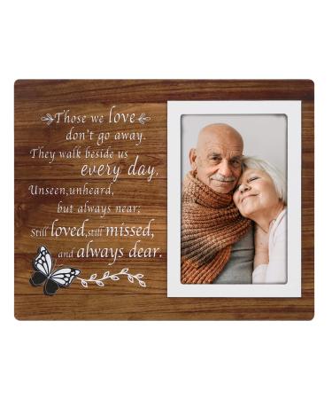 Memorial Picture Frame - Memorial Gift for Loss of Father - Memorial Gifts for Loss of Mother - Sympathy Gifts for Loss of Loved One - Fits 6x4 In Photo Brown
