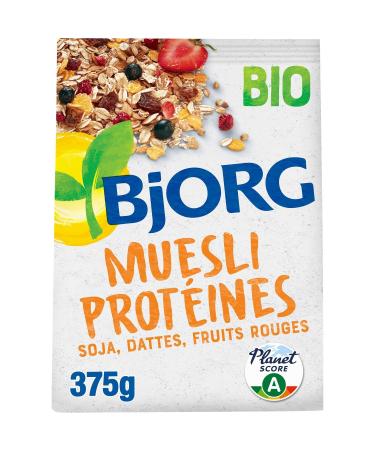 C r ales bio Muesli Prot ines soja sans sucres ajout s BJORG - La boite de 375g Lot De 3 - Par Lot