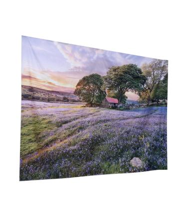 Zerodeko 3pcs Lavender Tapestry Flower Wall Decor Wedding Banner Flower Banner Natural Scenery Hanging Tapestry Decor for Home Backdrop Printing Purple Wall Tapestry Polyester (polyester) 200x150cmx3pcs Purple 2x3pcs