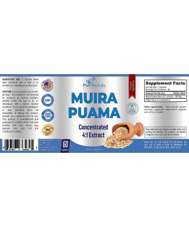 YUMMYVITE Muira Puama Capsules - 2200mg Concentrated Extract - 60 Capsules - Buy Online on GoSupps.com