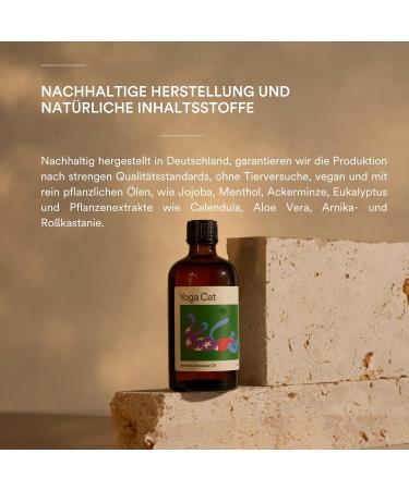 Yoga Cat Natural Massage Oil - 100ml Deep Relaxation Body Oil with Arnica & Aloe Vera | Vegan & Sustainable | Made in Germany - Buy Online on GoSupps.com