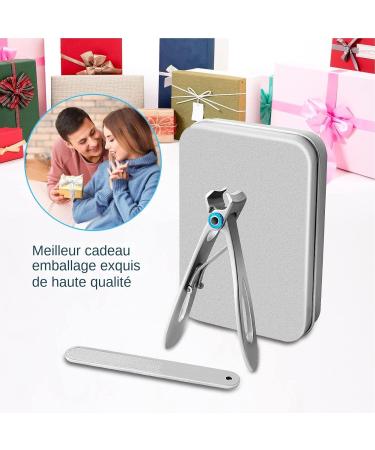 Bevel Head Nail Clippers - Heavy Duty Nail Clippers | Long Handle Nail Clippers with Metal Nail File | Ergonomic Nail Clippers with | Senior Toenail Clippers for Toenail Silver - Buy Online on GoSupps.com