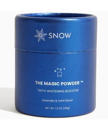 Snow Teeth Whitening Magic Powder - Teeth Whitening Kit Supplement  Adds Whitening Effects to Any Toothpaste  Oral Care Product with Calcium Carbonate for White Teeth  Lavender & Mint Flavor  1.2-oz