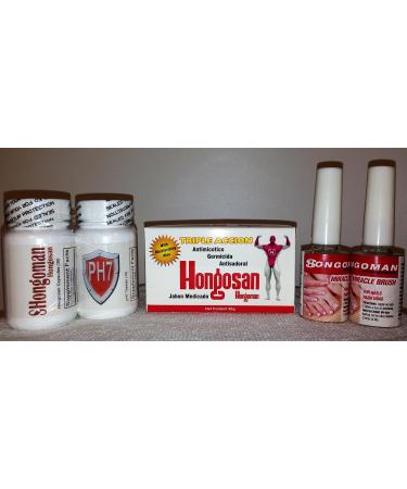 Hongosan Antifungal Original - As Seen on TV - Kit Completo for Nail Fungus, Yellow, Black, Dull, Brittle Nails - Buy Online on GoSupps.com