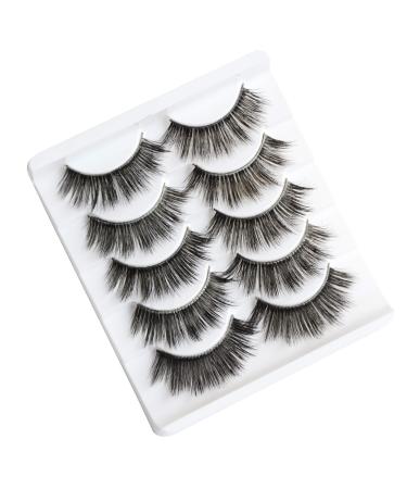 5 Pairs False Eyelashes Natural Fake Eyelashes Fluffy Hand-made Eyelashes Extension (3D301)