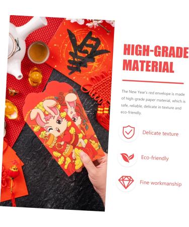 ABOOFAN 96 pcs Child Paper Cartoon Wallet Bag Money Bag Chinese Style Kids Wallet Lai Si Feng Festive red envelopes red Wallet Piggy Bank Three-Dimensional New Year Kids Purse aldult - Buy Online on GoSupps.com