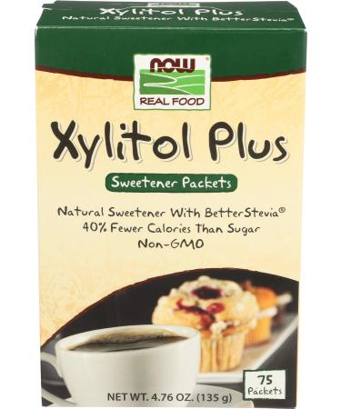 Now Foods Xylitol Plus 75 Packets 4.76 oz (135 g)