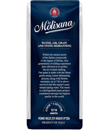 La Molisana Penne Mezzi Ziti Rigate N.22A 450g - Buy Online on GoSupps.com