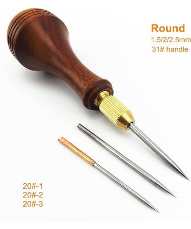 3pcs Leathercraft Switzerland Steel Sewing Stitching Needles & Awl Set - Buy Online on GoSupps.com