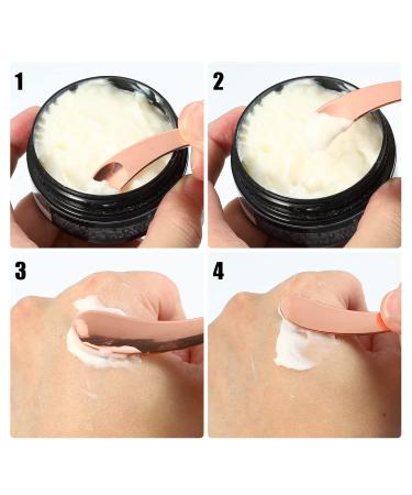 VOCOSTE Mini Makeup Spatula Set - 4 Pcs Eye Cream Massage Sticks & Beauty Scoops - Zinc Alloy Moon Shape for Facial Cream - Silver Tone - Buy Online on GoSupps.com