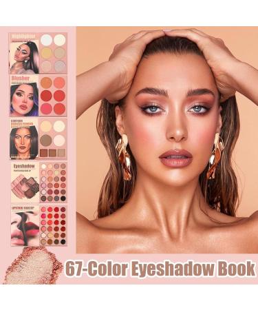  G n rique Colorful Makeup Palette - 67 Colours Book-Shaped Eyeshadow Palette Cosmetic Contour Kit For Women Adults In Love Family Friend Wife - Buy Online on GoSupps.com