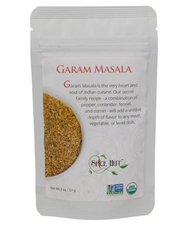 Organic Garam Masala Seasoning Quick Easy Blend for Indian Cooking , 2 Ounce, The Spice Hut, small pouch  salt free Garam Masala Small Pouch  Salt Free