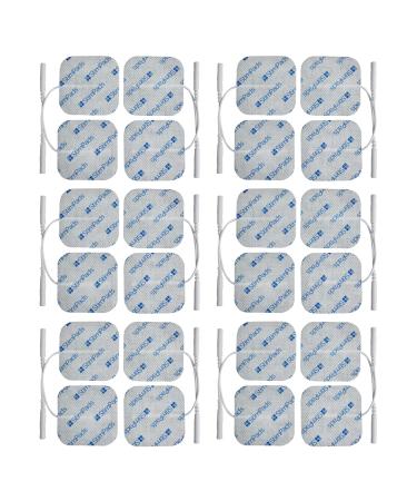 Stimpads Tens and EMS Electrodes - 24 - Pack of 50x50mm Electrodes Pads with 2mm Universal PIN connection - reliably and high -quality adhesive electrodes - certified medical product - Buy Online on GoSupps.com