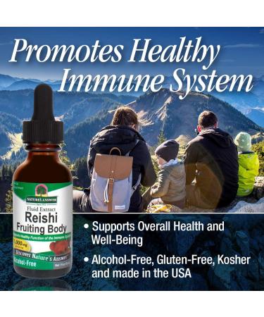Nature's Answer Alcohol-Free Reishi Extract - Immune System Support, 1 oz - Buy Online on GoSupps.com