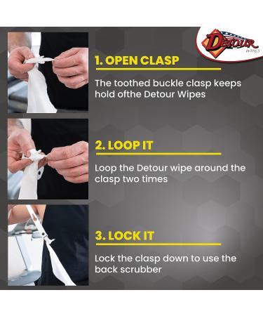 Detour Back Brush Scrubber Handle for Effective Back Cleansing with Body Wipes - Buy Online on GoSupps.com
