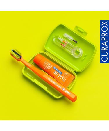 Curaprox CS 5460 Ortho Travel Refill | Duo-Pack Brush Heads for Travel Toothbrush - Orange - Buy Online on GoSupps.com