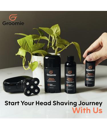 GROOMIE Natural Pre-Shave Oil for Bald Head - Plant Based Formula with Milk Thistle Seed & Essential Oils - Promotes Close Shave for Men & Women - Buy Online on GoSupps.com