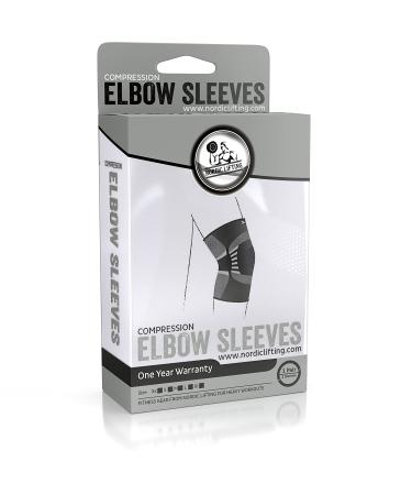Large Elbow Compression Sleeves (1 Pair) - Tendonitis Support for Prevention & Recovery - Buy Online on GoSupps.com