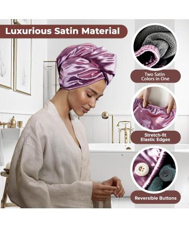 Buy SMPL Objects Microfiber Hair Wicker Towel | Double-Layered Curly Hair Turban | Satin Hair Rock Cloth for Women (Purple Lilac) - Fast International Shipping - Buy Online on GoSupps.com