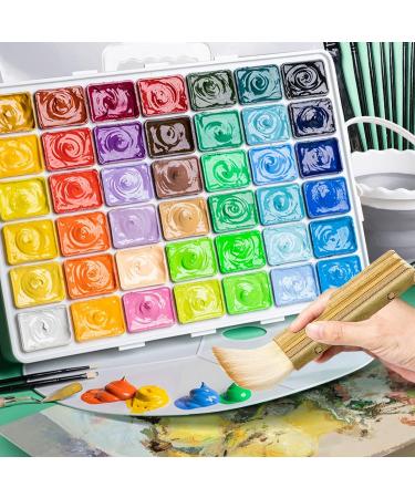 KAIY 2 PCS Bamboo Handle Sheep Hair Hake Brush Set for Watercolor Painting - Buy Online on GoSupps.com