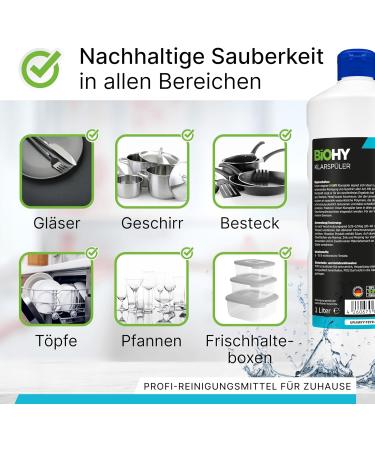 Biohy Clearing Aisle (3 x 250ml) | Organic Dishwasher Cleaner | Extra Strong for Gastronomy & Household | Fresh Shine for Glass & Dishes | International Shipping - Buy Online on GoSupps.com