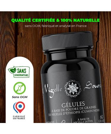 100% Pure Ethiopian Nigella Capsules Nigella sativa Seed Powder 60 Vegetable Capsules Made in France - Buy Online on GoSupps.com