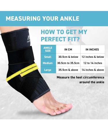 Med-Fit Stride-Flex Ankle Support | 3D Fabric Technology | 360 Compression | Ideal for Ligament Damage, Sprained Ankle, Plantar Fasciitis, Joint Pain, Tendonitis | Medium Size | Black - Buy Online on GoSupps.com
