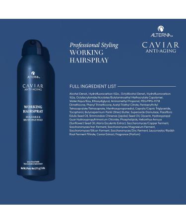 Alterna Caviar Anti-Aging Professional Styling Working Hair Spray Ultra-dry Brushable Helps Control Frizz & Adds Shine Sulfate Free Pack of 2 3.7 Fl Oz (Pack of 2) - Buy Online on GoSupps.com