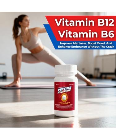 Peptime Mini White Vitamins B6 and B12 Caffeine Tablets 250mg Caffeine Per One Tablet Serving. Ideal Energy Level for Peak Performance and Focus. 300 Count - Buy Online on GoSupps.com