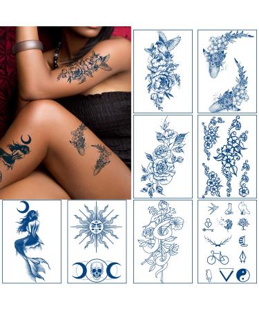 Aresvns Semi-Permanent Tattoos for Women Men and Kids Realistic Temporary Tattoo Waterproof and Long-Lasting 2 Weeks Christmas Gift Pattern 24