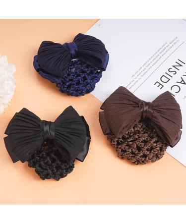 TXIN Set of 3 Crochet Net Hair Snood Bun Covers for Women and Girls - Buy Online on GoSupps.com