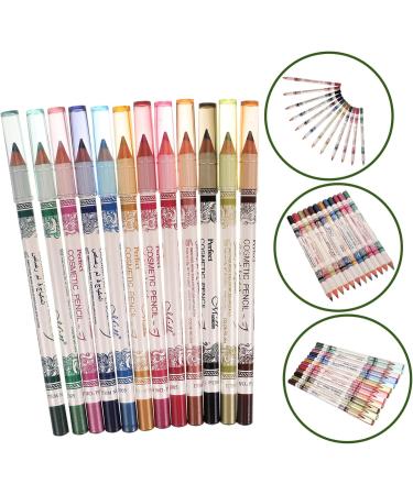 FRCOLOR 36 Pieces 12 Different Colors Eyebrow Pencil Makeup Pen Eyeliner Lipliner mediumx3pcs as shownx3pcs - Buy Online on GoSupps.com