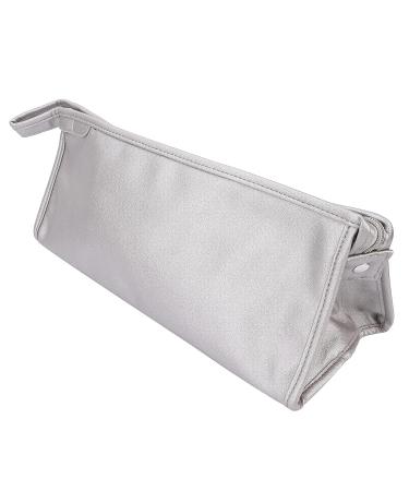 Hair Dryer Storage Bag | PU Leather Carry Bag with Hanging Hook - Silver | International Shipping Available - Buy Online on GoSupps.com