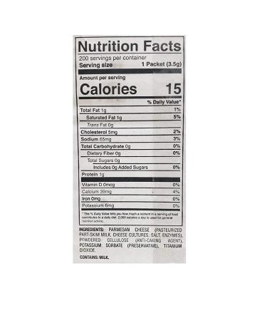 100 Count Parmesan Cheese Packets - Convenient and Fresh Individual Portions - Buy Online on GoSupps.com
