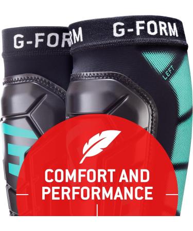 G-Form Pro-S Vento CE Football Shin Guards Black/Mint L | Lightweight Protection for Soccer Players - Buy Online on GoSupps.com