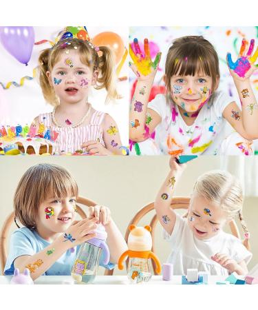 Colorful Cute Animal Glitter Tattoo for Kids - Waterproof & Non-toxic Temporary Tattoo - Long Lasting & Easy to Remove - Buy Online on GoSupps.com