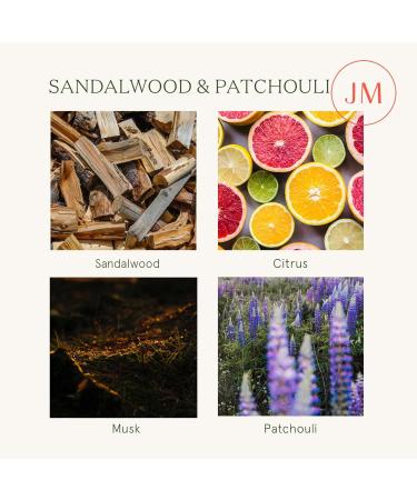 La Jolie Muse Sandalwood & Patchouli Scented Candle - Luxury Glass Jar Candle Gift for Home Decor - 80 Hours Long Burning - 12.3oz - Buy Online on GoSupps.com