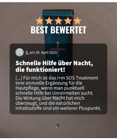  i+m Naturkosmetik i+m SOS Anti-Pimple Treatment 15ml - Organic Face Pimple Cream - Immediate Anti-Pimple Care with Zinc and Salicylic Acid - Natural Cosmetic for Impure Skin - 100% - Buy Online on GoSupps.com