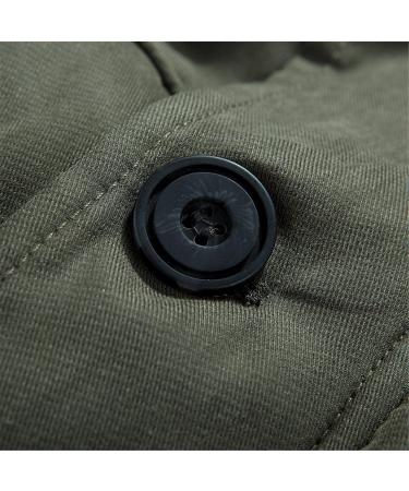 Hanxiulin Oversized Men's Fleece Jacket - Warm Lined Outdoor Coat with Hood - Army Green XXL - Buy Online on GoSupps.com