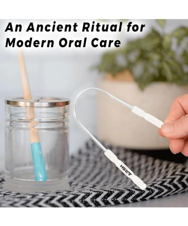 Arsh Tongue Scraper for Adults & Kids - Stainless Steel Tongue Cleaner for Oral Care Bad Breath Reduction and Hygiene - Durable Tongue Scrubber (White - Buy Online on GoSupps.com