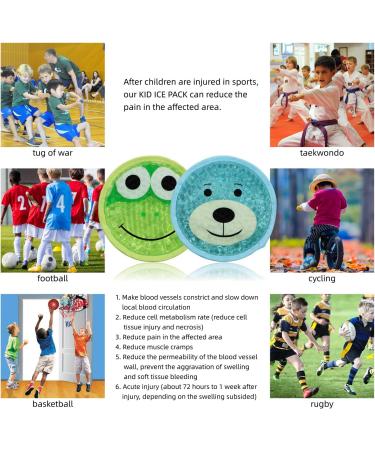 Kids Boo Boo Ice Pack 2-Pack for Fever, Pain Relief & Injuries - Green+Blue - Buy Online on GoSupps.com