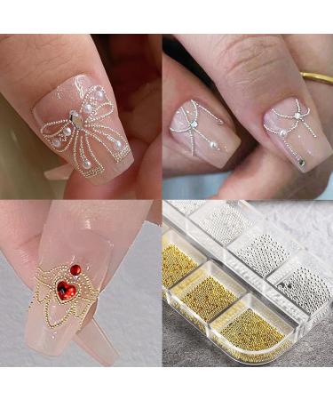 Mini Nail Art Caviar Beads 3D Micro Caviar Beads Gold Silver Beads Metal Pearls Glitter Nail Art Decor DIY Crafts DIY Accessories - Buy Online on GoSupps.com